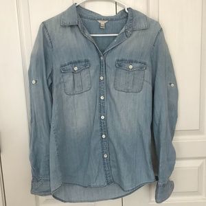 J. Crew Chambray Button Down Shirt